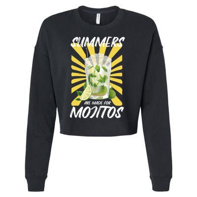 Summers Are Made For Mojitos Cropped Pullover Crew