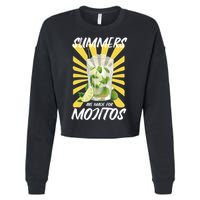 Summers Are Made For Mojitos Cropped Pullover Crew