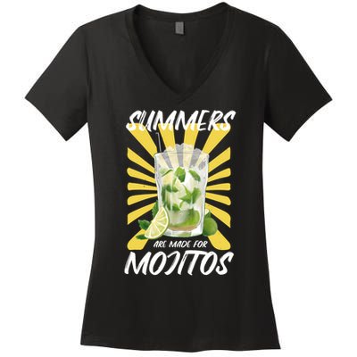 Summers Are Made For Mojitos Women's V-Neck T-Shirt