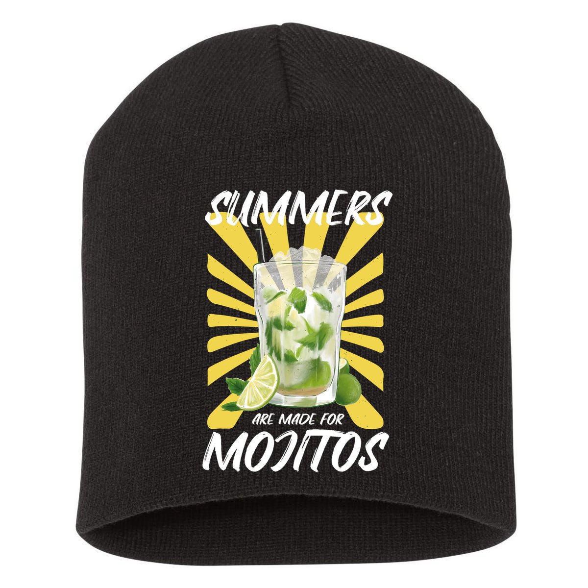 Summers Are Made For Mojitos Short Acrylic Beanie