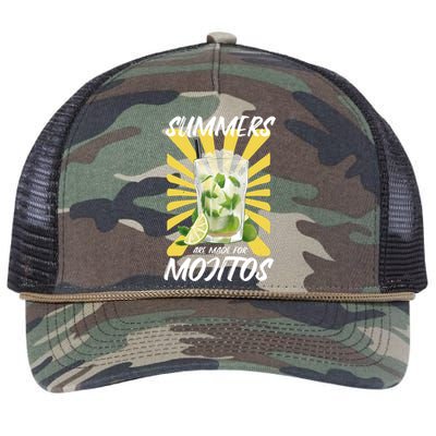 Summers Are Made For Mojitos Retro Rope Trucker Hat Cap