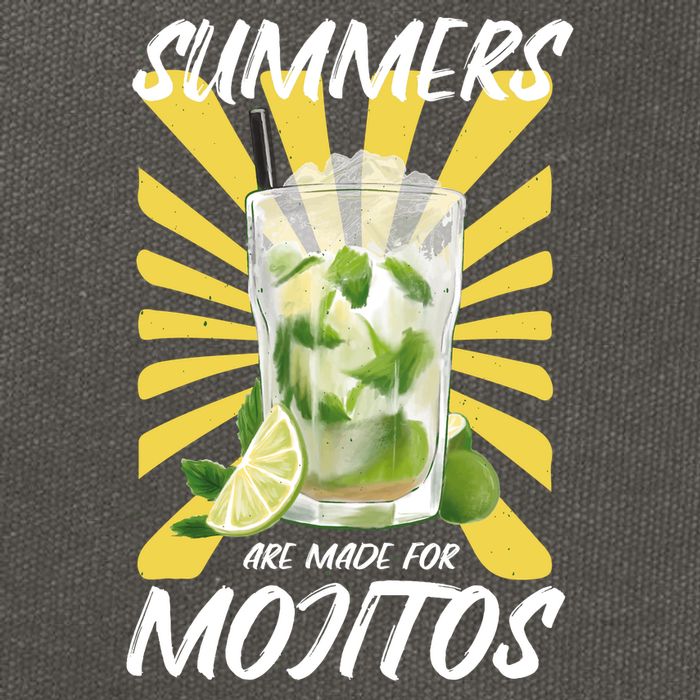 Summers Are Made For Mojitos Cotton Canvas Backpack