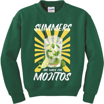 Summers Are Made For Mojitos Kids Sweatshirt