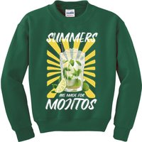 Summers Are Made For Mojitos Kids Sweatshirt