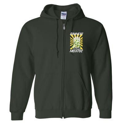 Summers Are Made For Mojitos Full Zip Hoodie
