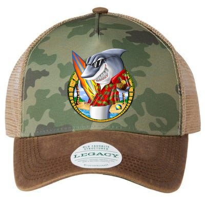 Summertime Beach Shark Surfing Legacy Tie Dye Trucker Hat