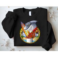 Summertime Beach Shark Surfing Sweatshirt