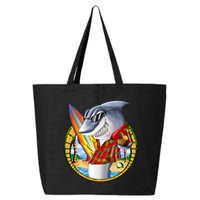 Summertime Beach Shark Surfing 25L Jumbo Tote