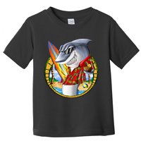 Summertime Beach Shark Surfing Toddler T-Shirt