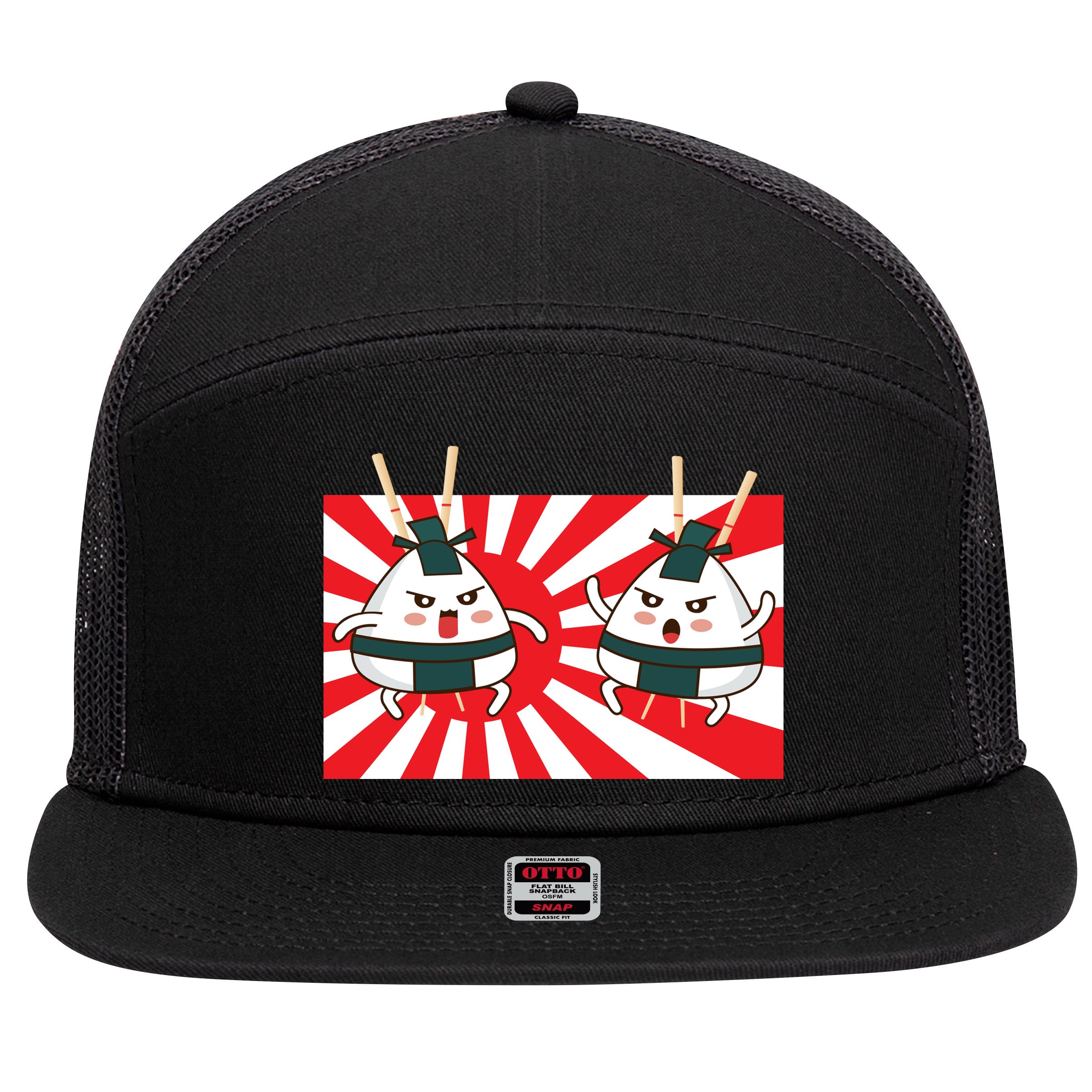 Sumo Sushi  7 Panel Mesh Trucker Snapback Hat