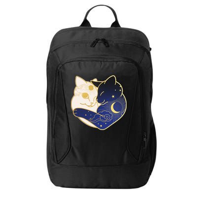Sun and Moon Yin and Yang Cats City Backpack