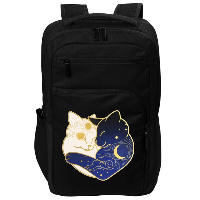 Sun and Moon Yin and Yang Cats Impact Tech Backpack