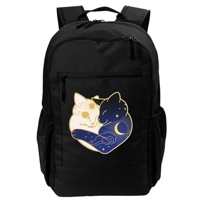 Sun and Moon Yin and Yang Cats Backpack