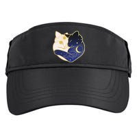 Sun and Moon Yin and Yang Cats Adult Drive Performance Visor