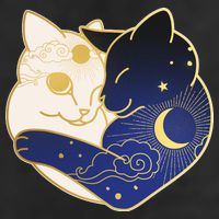 Sun and Moon Yin and Yang Cats Adult Drive Performance Visor