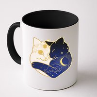 Sun and Moon Yin and Yang Cats Mug