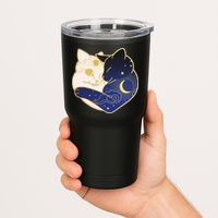 Sun and Moon Yin and Yang Cats Tumbler