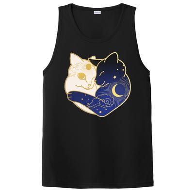 Sun and Moon Yin and Yang Cats PosiCharge Competitor Tank