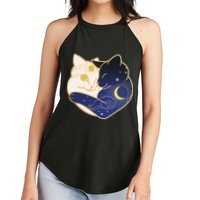 Sun and Moon Yin and Yang Cats Women's Perfect Tri Rocker Tank