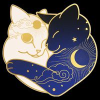 Sun and Moon Yin and Yang Cats Women's Perfect Tri Rocker Tank