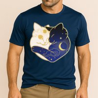 Sun and Moon Yin and Yang Cats Performance Shirt