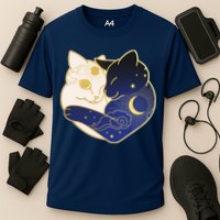 Sun and Moon Yin and Yang Cats Performance Shirt