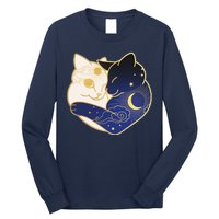 Sun and Moon Yin and Yang Cats Long Sleeve Shirt