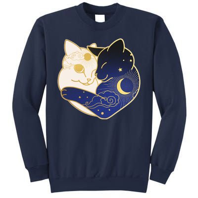 Sun and Moon Yin and Yang Cats Sweatshirt