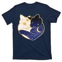 Sun and Moon Yin and Yang Cats T-Shirt