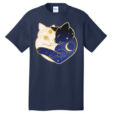 Sun and Moon Yin and Yang Cats Tall T-Shirt