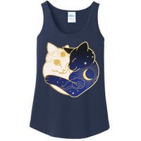 Sun and Moon Yin and Yang Cats Ladies Essential Tank