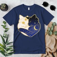 Sun and Moon Yin and Yang Cats Premium T-Shirt