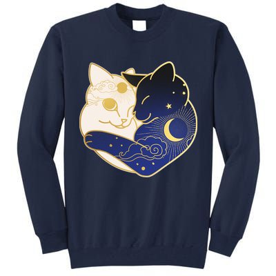 Sun and Moon Yin and Yang Cats Tall Sweatshirt