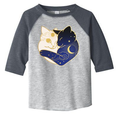 Sun and Moon Yin and Yang Cats Toddler Fine Jersey T-Shirt