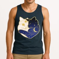 Sun and Moon Yin and Yang Cats Tank Top