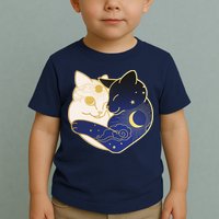 Sun and Moon Yin and Yang Cats Toddler T-Shirt