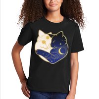 Sun and Moon Yin and Yang Cats Kids T-Shirt