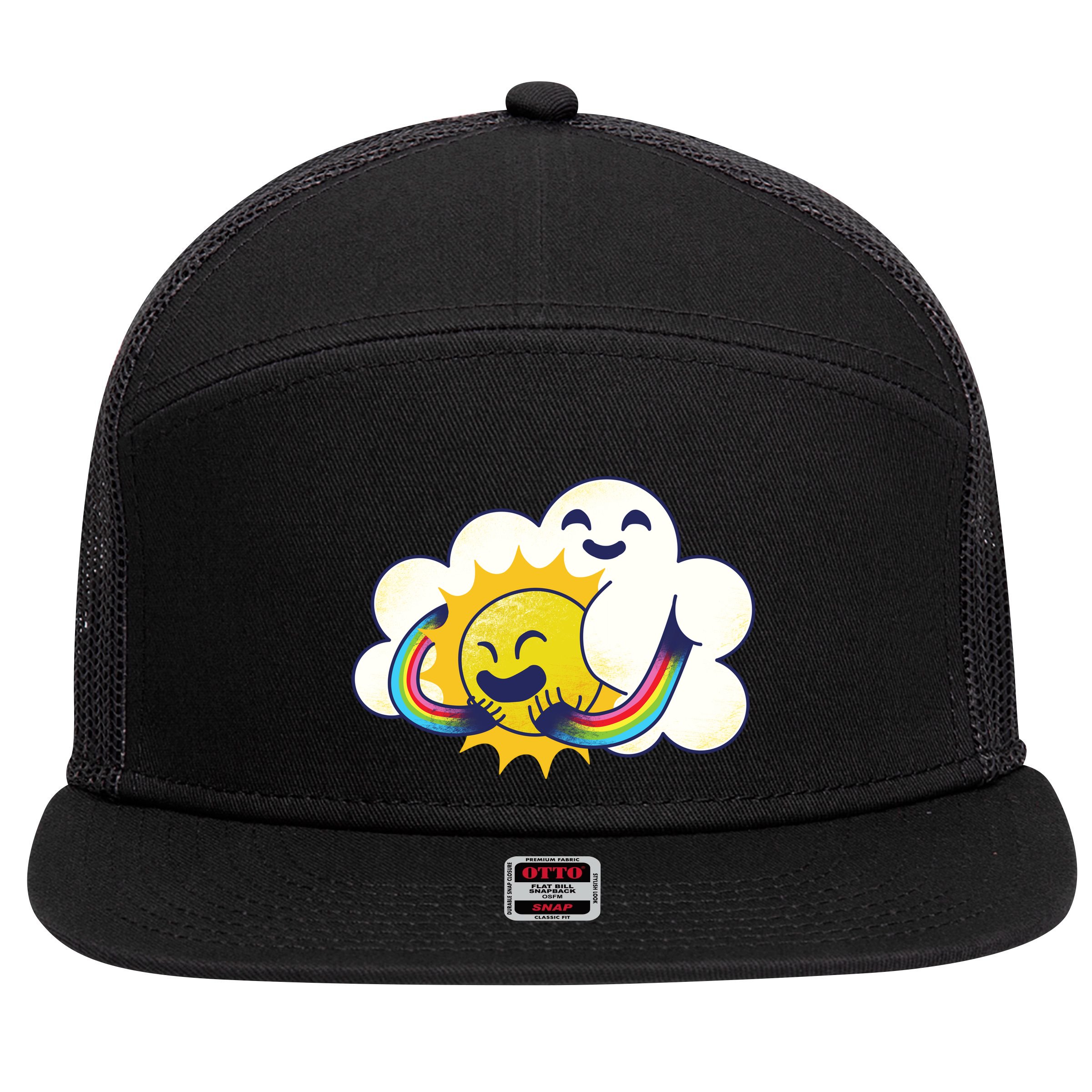 Sun Cloud Love 7 Panel Mesh Trucker Snapback Hat