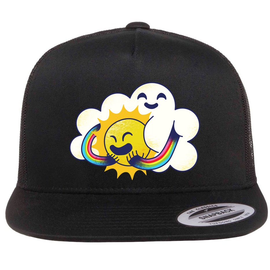 Sun Cloud Love Flat Bill Trucker Hat