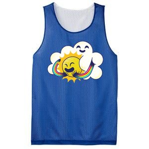 Sun Cloud Love Mesh Reversible Basketball Jersey Tank