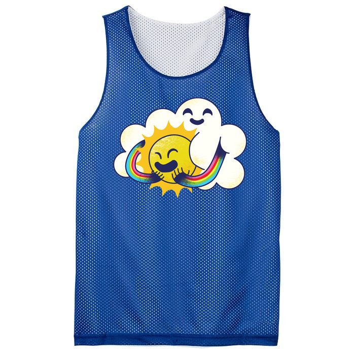 Sun Cloud Love Mesh Reversible Basketball Jersey Tank