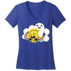 Sun Cloud Love Women's V-Neck T-Shirt