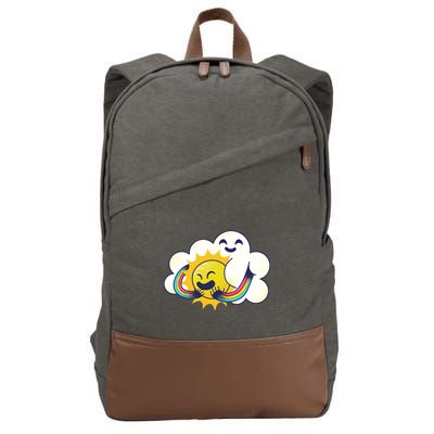 Sun Cloud Love Cotton Canvas Backpack