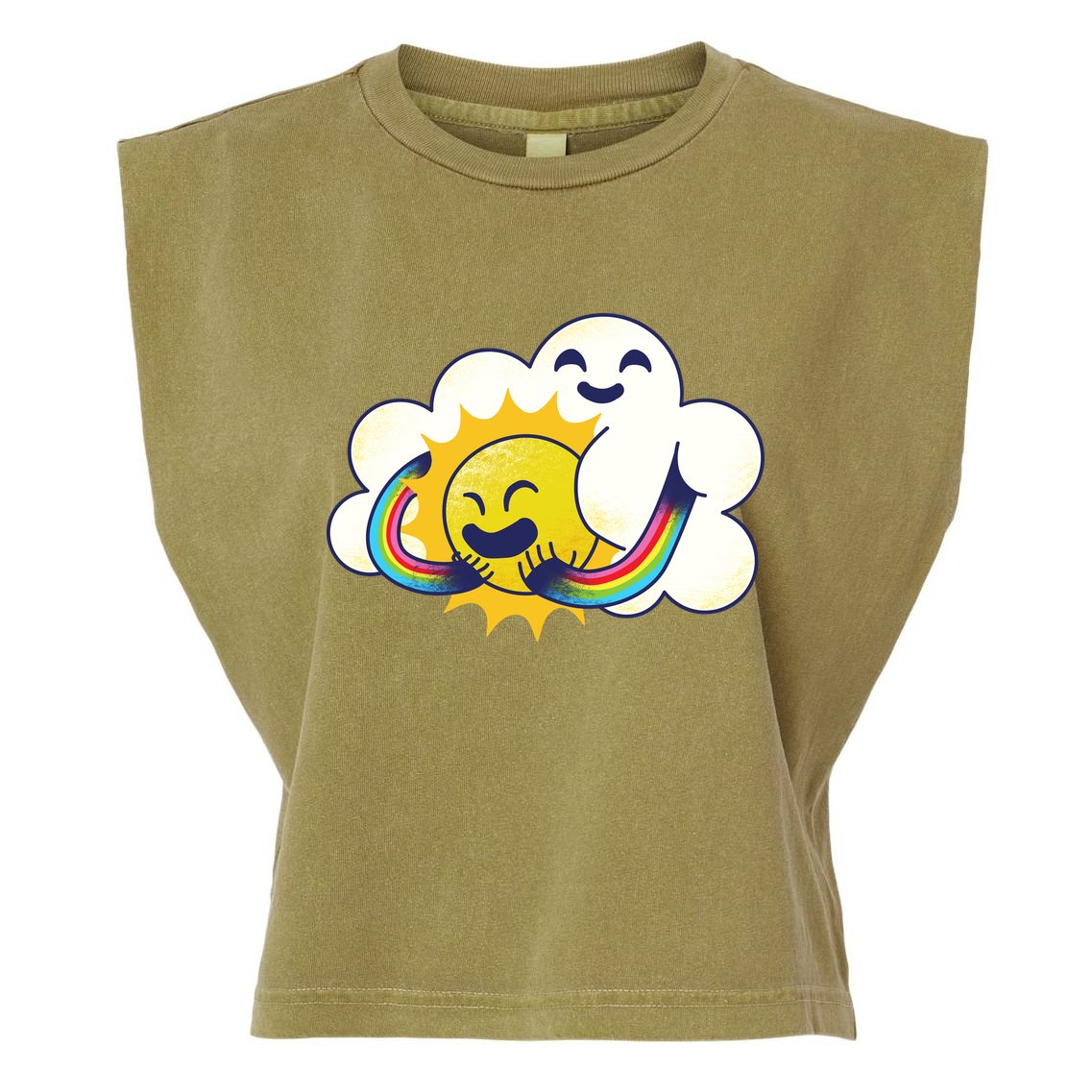 Sun Cloud Love Garment-Dyed Women's Muscle Tee