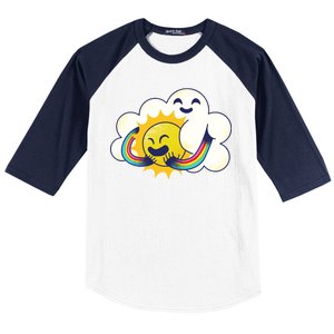 Sun Cloud Love Baseball Sleeve Shirt