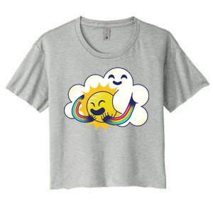 Sun Cloud Love Women's Crop Top Tee