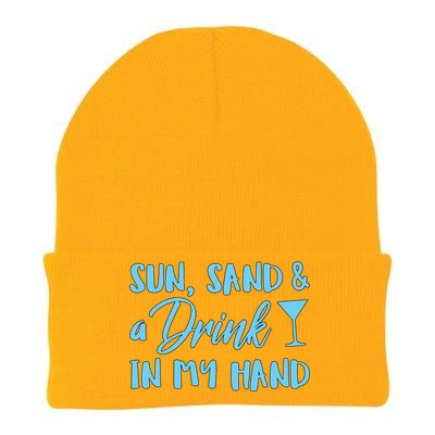 Sun Sand & A Drink In My Hand Knit Cap Winter Beanie