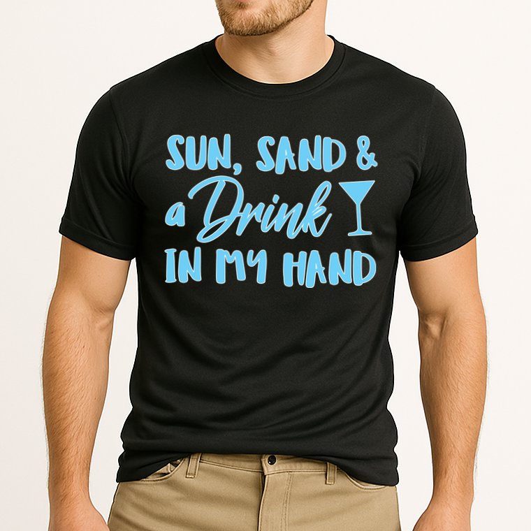 Sun Sand & A Drink In My Hand Performance Shirt
