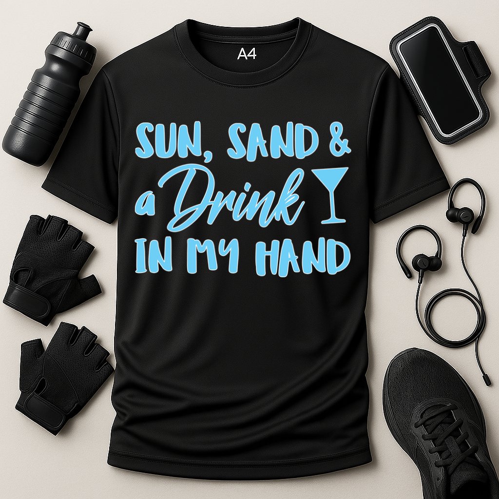 Sun Sand & A Drink In My Hand Performance Shirt