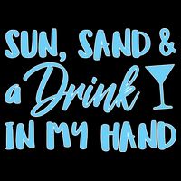 Sun Sand & A Drink In My Hand Youth Performance Sprint T-Shirt